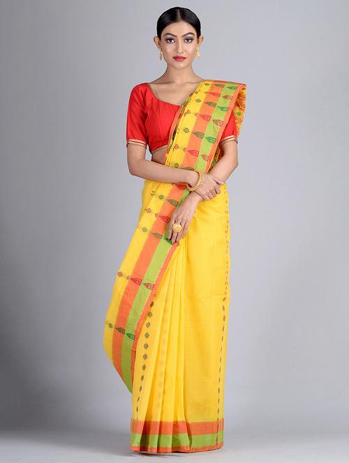 women's self design yellow colored saree - 20126214 - Very Small Image - 1
