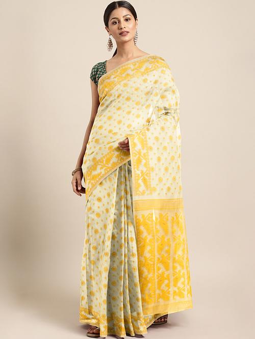 women's self design yellow colored saree - 20126285 - Very Small Image - 1