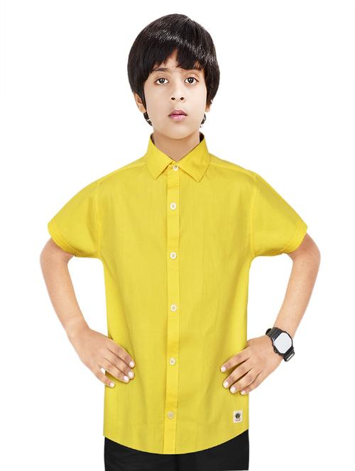 boys cotton solids shirt - 20127278 - Very Small Image - 1