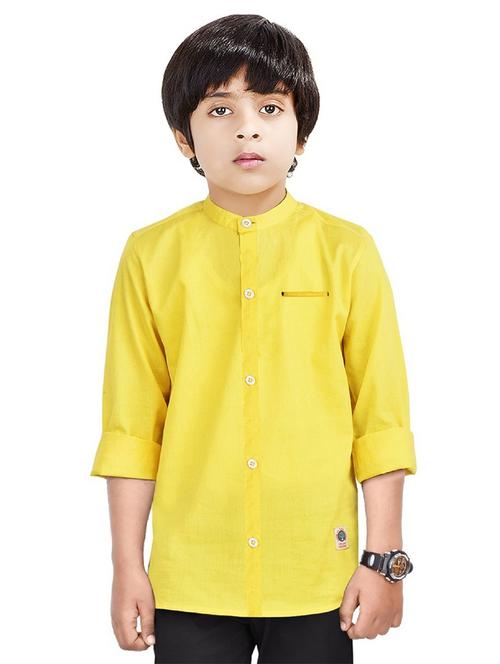 boys cotton solids shirt - 20127280 - Very Small Image - 1