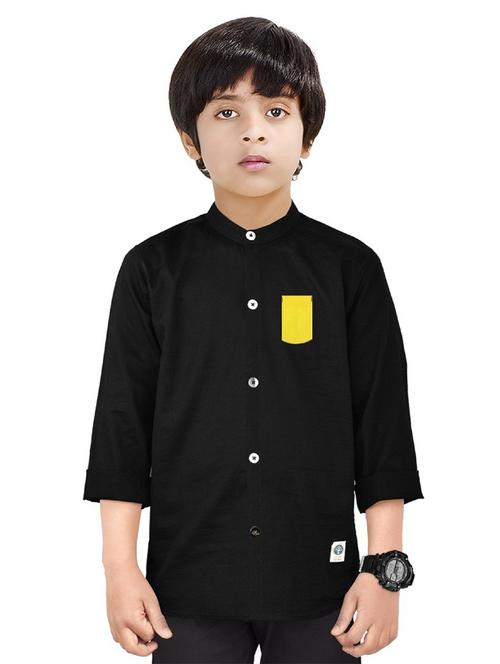 boys cotton solids shirt - 20127299 - Very Small Image - 1