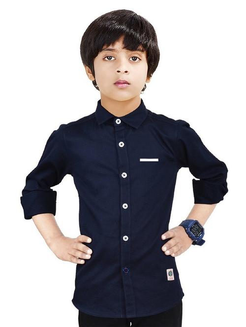 boys cotton solids shirt - 20127342 - Very Small Image - 1