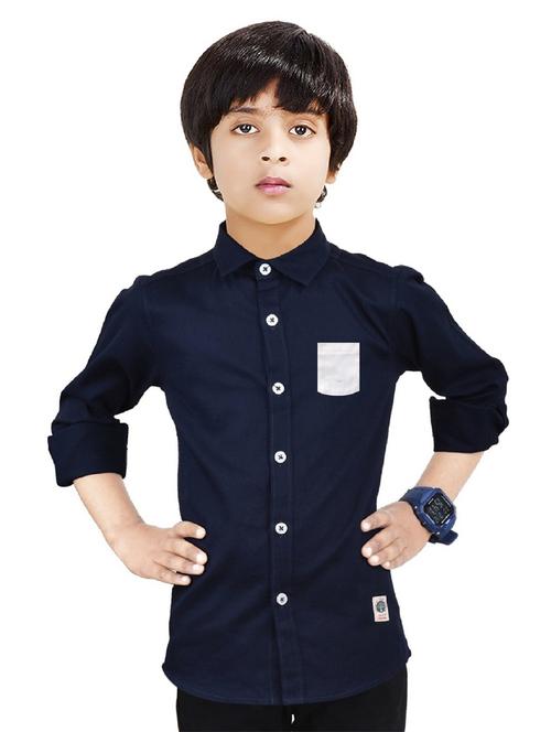boys cotton solids shirt - 20127343 - Very Small Image - 1