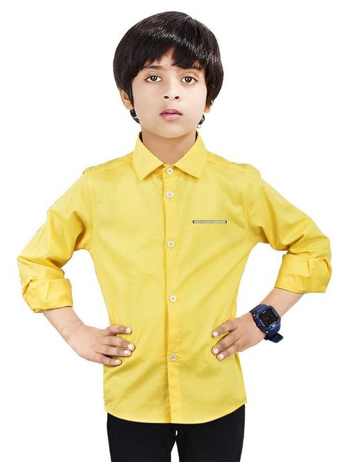 boys cotton solids shirt - 20127345 - Very Small Image - 1