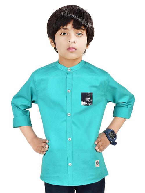 boys cotton solids shirt - 20127354 - Very Small Image - 1