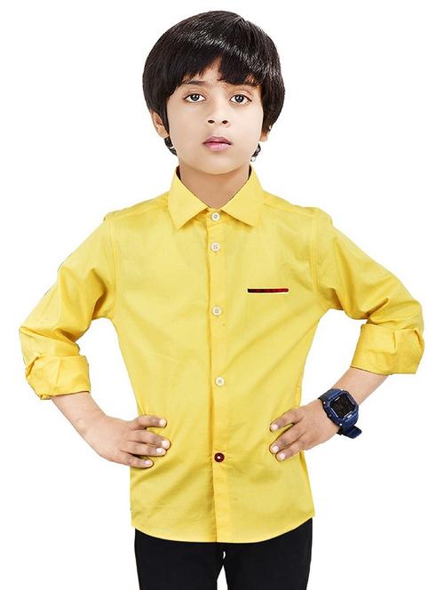 yellow solid shirt - 20127771 - Very Small Image - 1