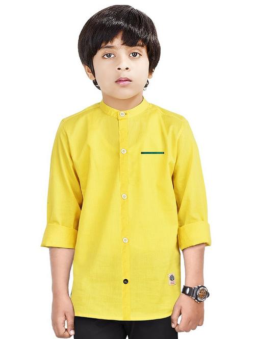 boys solid cotton shirt - 20127996 - Very Small Image - 1