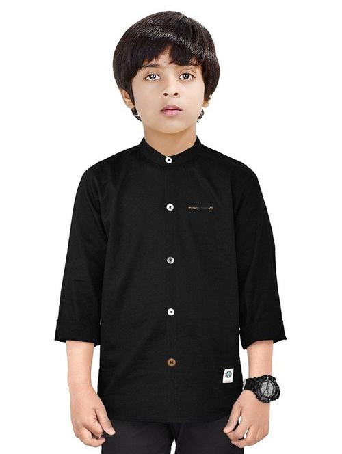 boys solid cotton shirt - 20128048 - Very Small Image - 1