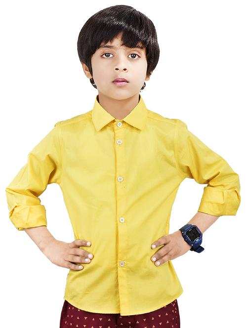 boys solid cotton shirt - 20128086 - Very Small Image - 1