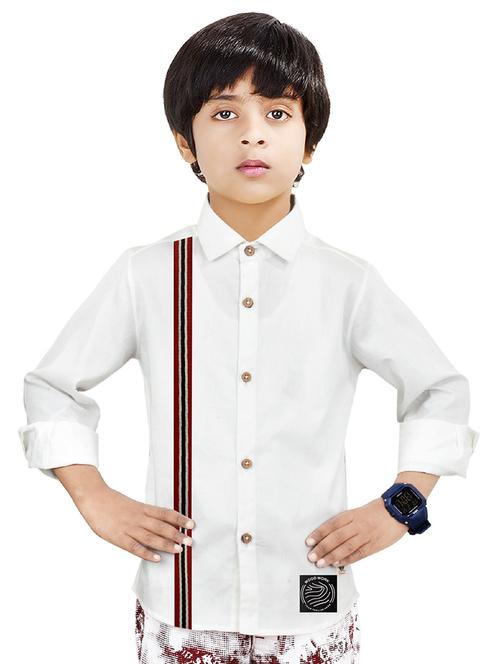 boys striped cotton shirt - 20128176 - Very Small Image - 1