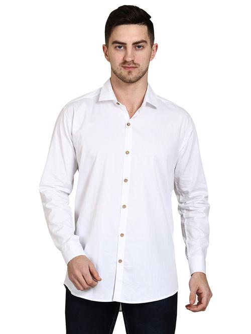 white cotton casual shirt - 20128421 - Very Small Image - 1