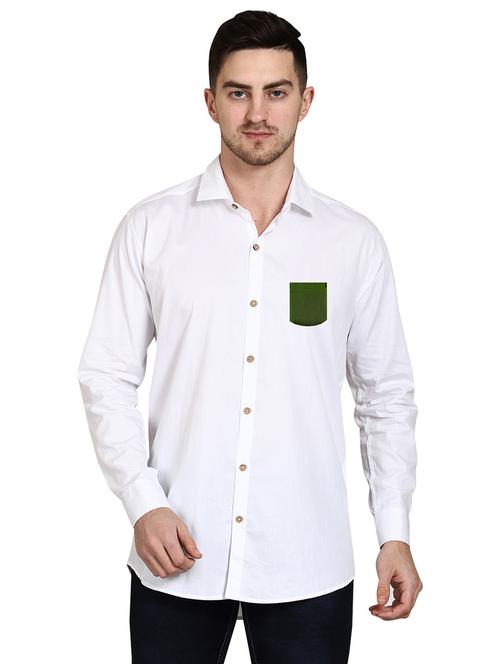 white cotton casual shirt - 20128719 - Very Small Image - 1