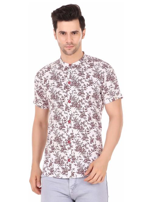maroon cotton casual shirt - 20128756 - Very Small Image - 1