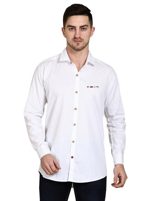 white cotton casual shirt - 20128794 - Very Small Image - 1