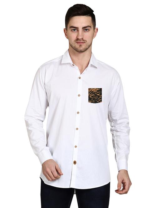 white cotton casual shirt - 20128821 - Very Small Image - 1