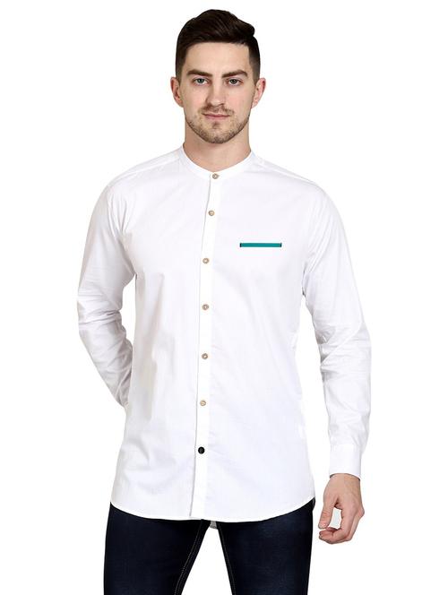 white cotton casual shirt - 20128845 - Very Small Image - 1