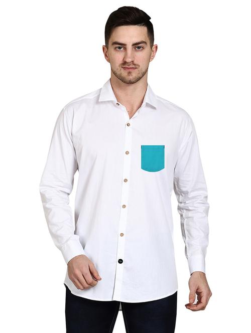 white cotton casual shirt - 20128925 - Very Small Image - 1