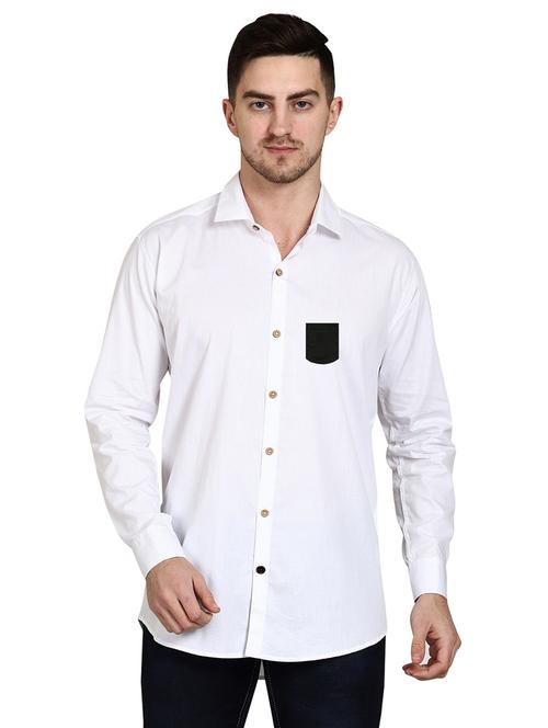 white cotton casual shirt - 20128984 - Very Small Image - 1
