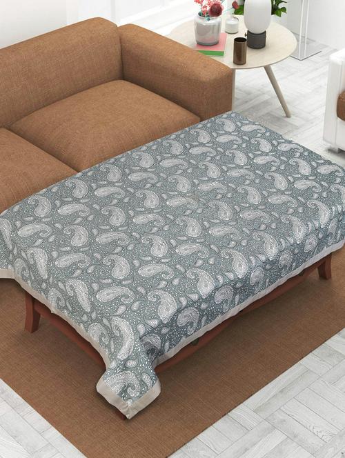 texstylers cotton floral print 40 x 60 inches 4 seater rectangular center table cloth - 20129441 - Very Small Image - 1