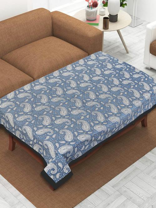 texstylers cotton floral print 40 x 60 inches 4 seater rectangular center table cloth - 20129442 - Very Small Image - 1