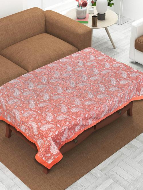 texstylers cotton floral print 40 x 60 inches 4 seater rectangular center table cloth - 20129443 - Very Small Image - 1
