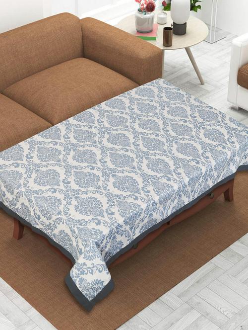 texstylers cotton floral print 40 x 60 inches 4 seater rectangular center table cloth - 20129445 - Very Small Image - 1