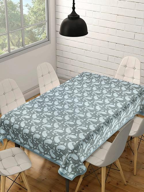 texstylers cotton floral print 54 x 78 inches 6 seater rectangular dining table cloth - 20129496 - Very Small Image - 1