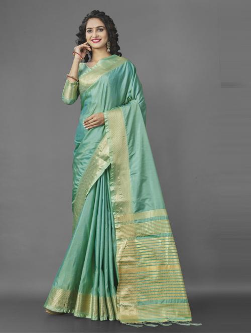 self design banarasi saree - 20130136 - Very Small Image - 1
