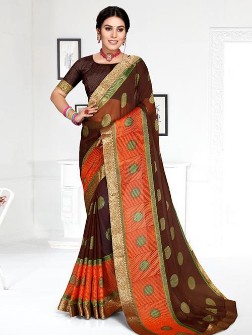 women's self design multi colored saree - 20130485 - Very Small Image - 1