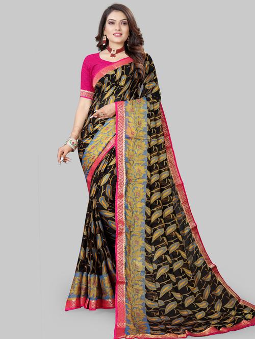 women's printed multi colored saree - 20130504 - Very Small Image - 1