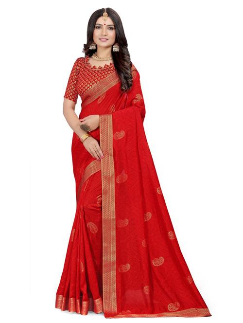printed woven saree with blouse - 20130517 - Very Small Image - 1