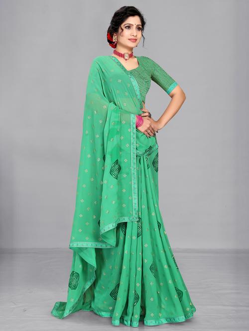 women's embellished saree with blouse - 20130603 - Very Small Image - 1