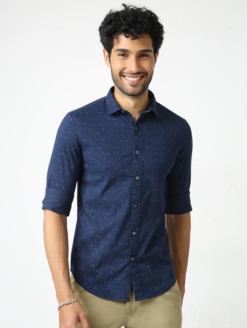 mens micro print casual shirt - 20130807 - Very Small Image - 1