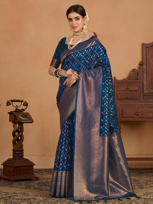 women's banarasi saree with blouse - 20131210 - Very Small Image - 1