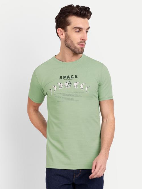 men round neck typographic printed t-shirt - 20131667 - Very Small Image - 1