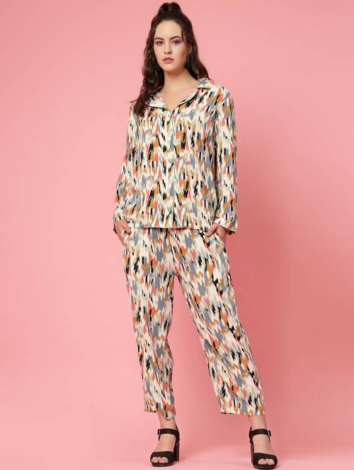 printed top and trouser co-ord set - 20131728 - Very Small Image - 1