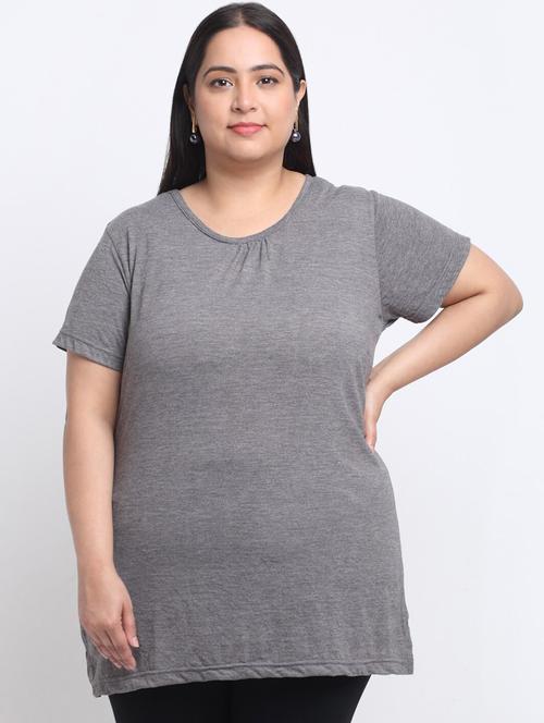 round neck solid t shirt - 20131765 - Very Small Image - 1