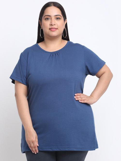 round neck solid t shirt - 20131766 - Very Small Image - 1
