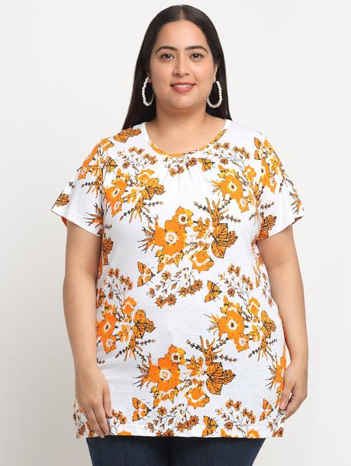 women's front print round neck t-shirt - 20131781 - Very Small Image - 1