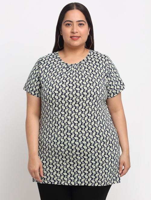 round neck printed t shirt - 20131784 - Very Small Image - 1