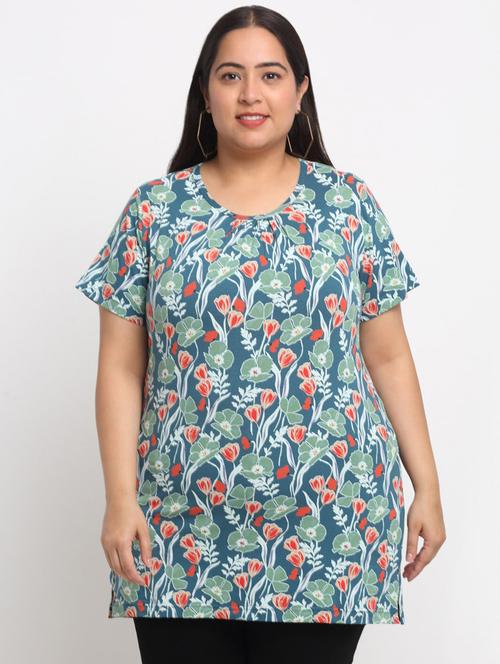round neck printed t shirt - 20131797 - Very Small Image - 1
