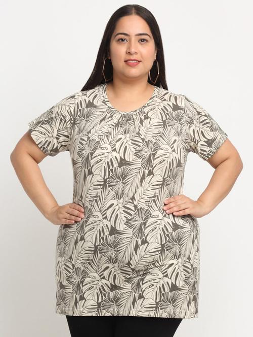 round neck printed t shirt - 20131800 - Very Small Image - 1