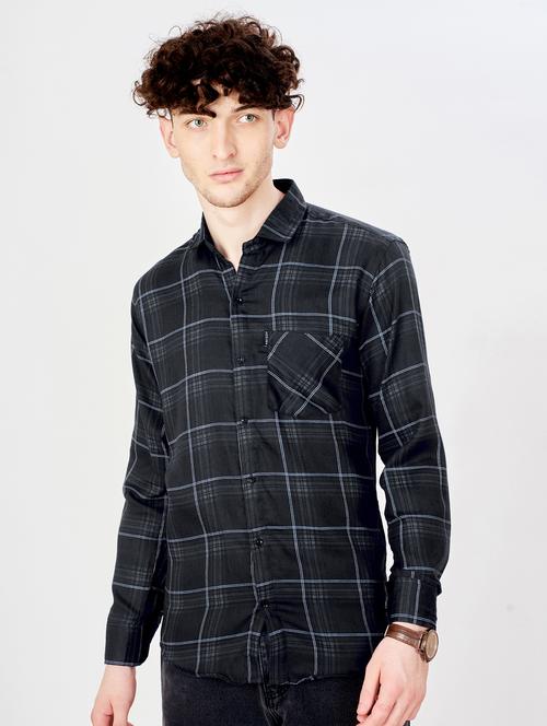 mens checks casual shirt - 20132220 - Very Small Image - 1