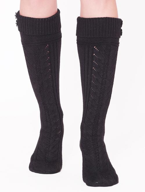 black knee length sock - 20132556 - Very Small Image - 1