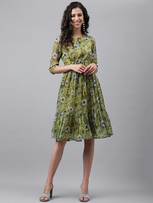 women's tiered dress floral dress - 20133083 - Very Small Image - 1