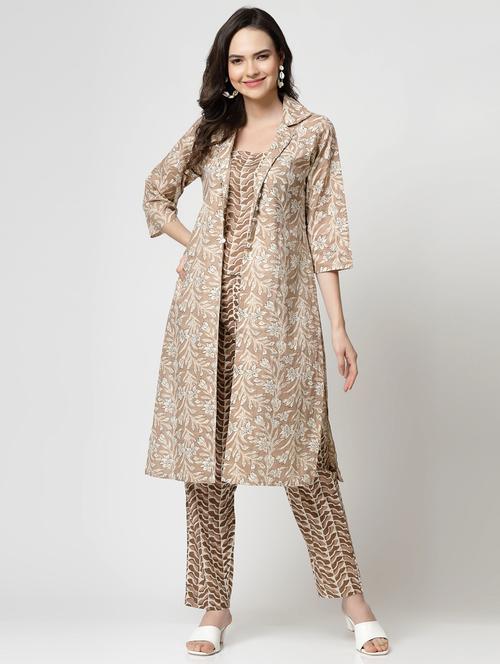 printed cotton top and trouser co-ord set - 20133252 - Very Small Image - 1