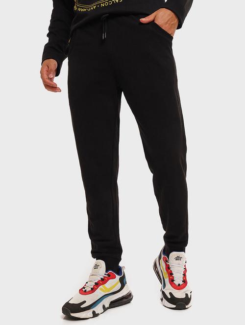 black solid mid rise jogger - 20134636 - Very Small Image - 1