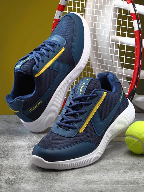 navy blue lace up sport shoes - 20135459 - Very Small Image - 1