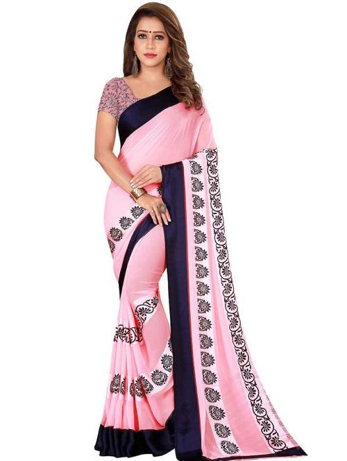 printed saree with blouse - 20135813 - Very Small Image - 1