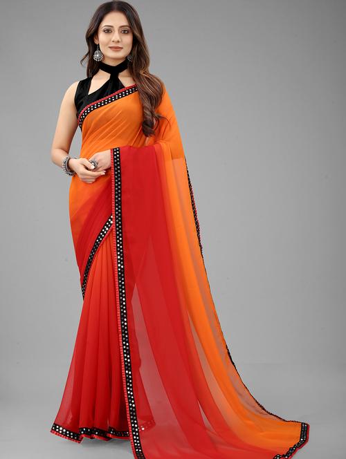 ombre printed saree with blouse - 20135830 - Very Small Image - 1